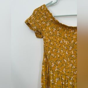 Old Navy Yellow Floral Print Dress